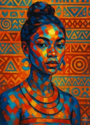 Colorful African Woman Portrait