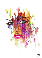 Vibrant Geometric Woman
