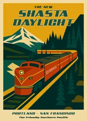 Vintage Mountain Train Journey