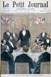 Banquet of a French nationalist and Paul Déroulède, Saint-Sebastien, Belgium, 1900