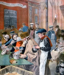 Charity of the students, the soup kitchen at Butte-aux-Cailles, Paris, 1894