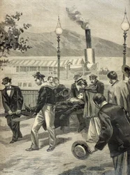 Elisabeth de Wittelsbach Transported to the Hotel Beau Rivage After Her Assassination