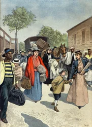 English Civilians Leaving the Town of Ladysmith under Boer Siege