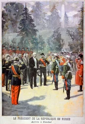 Felix Faure, President of France, Received at the Peterhof, St Petersburg, Russia