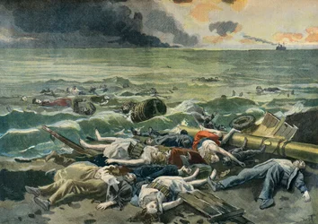 The Shipwrecked of Le Bourgogne Stranded on Sable Island near Halifax