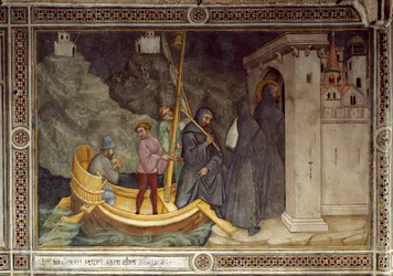 Saint Augustine leaving for Tagasthe, found a religious community