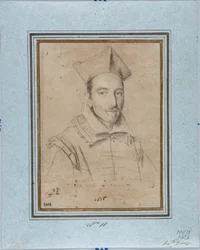 Portrait of Prelate Probably Cardinal Francesco Maria Bourbon Del Monte Santa Maria (1549-1627) Drawing by Ottavio Leoni (1578-1630) 1616 Genoa, Musei di Strada Nuova, Fondo Disegni, inv 2418