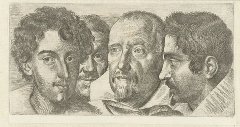 Portrait of Cosimo Orsino, Cesare Bartolotti, Sigmund Laire, and a Self-Portrait of Ottavio Leoni
