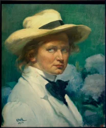 Self-Portrait with White Hat