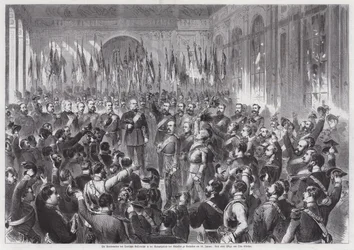Proclamation of King Wilhelm I of Prussia as Emperor of Germany, Hall of Mirrors, Palais de Versailles, France