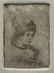 Small Head with Mob Cap