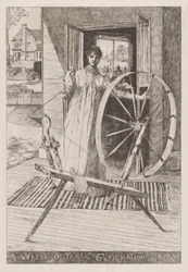 At the Spinning Wheel, c. 1884