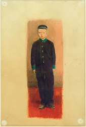 Self-Portrait in Orphanage Uniform (after a Photograph)
