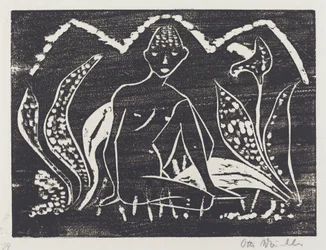 Nude Figure of a Boy in a Landscape