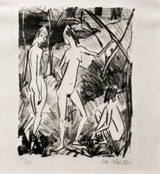 Two Standing and One Sitting Girl