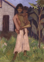 Standing Gypsy with Children