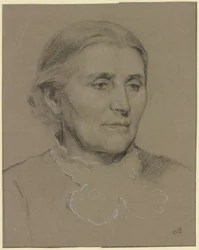 Portrait of an Elderly Lady Facing Right