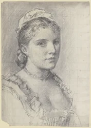 Portrait of a Young Woman Facing Right