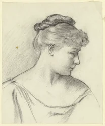 Head of the Seated Woman from “Preparation for the Costume Ball”