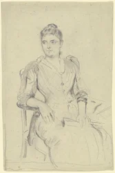 Sitting Lady with Fan