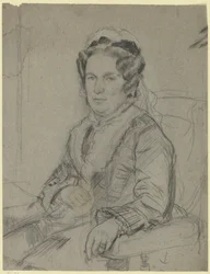 Seated Elderly Woman with Cap