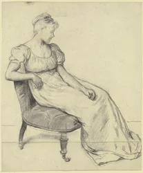 Seated woman from "Preparation for the Costume Ball"