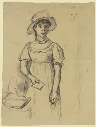 Standing Girl with a Letter