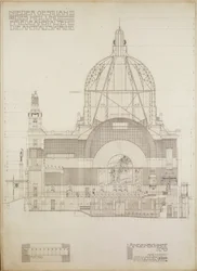 Vertical Projection of the Church of Steinhof, Vienna