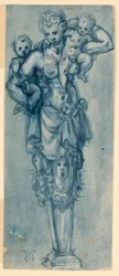 Design for a terminal figure of Charity