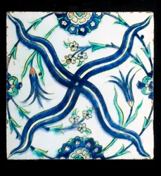 A 17th century Ottoman Tekfur ceramic tile