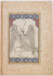 Angel, Flying, with Cup and Wine Flask