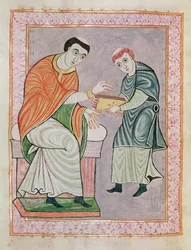 The scribe Anno before Gero, from the Gero Codex