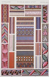 Medieval style decoration, Plate LXVII from Grammar of Ornament, by Owen Jones, London