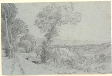 Italian Mountain Landscape with View Towards 