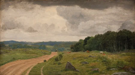 Landscape at Kongens Møller, Sealand. Afternoon Light