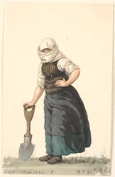 Læssøe Peasant Girl in Everyday Dress