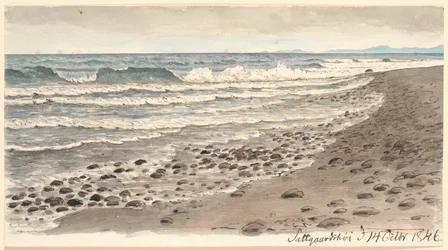 Beach with View Over Kattegat Towards Kullen
