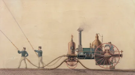 The first steam fire engine used in the United States in 1841