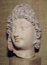 Head of a Buddha, Greco-Buddhist style, 1st-4th century