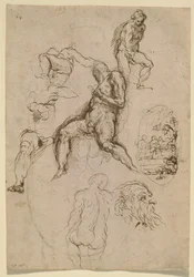 Sheet of Studies for Painting in the Salone del Maggior Consiglio, Ducal Palace, Venice