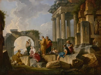 The Sermon of Saint Paul among the ruins, 1744