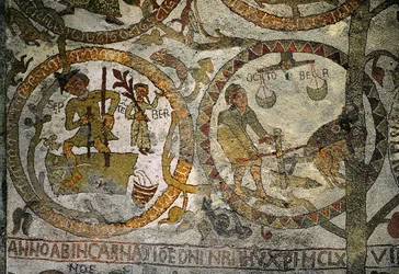 The Signs of the Zodiac from the Mosaic Floor of the Cathedral of Otranto