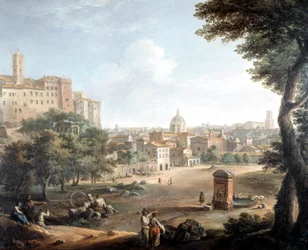View Over Campo Vaccino in Rome