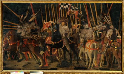 Battle of San Romano between the Florentines and Sienese on 02/06/1432