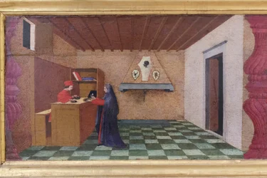 Predella of the profanation of the host (detail)