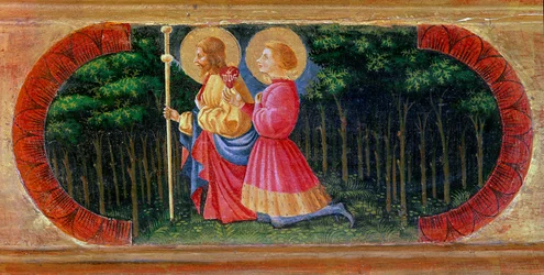 Saints James and Ansano praying