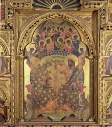 Coronation of the Virgin, detail of the polyptych