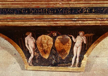 Adam and Eve, from The Virgin of Humility with Angels and Saints, c.1440 (detail)
