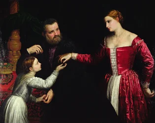 A lady and gentleman with their daughter