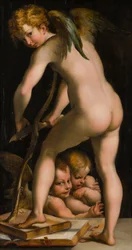 Cupid Shaving His Bow